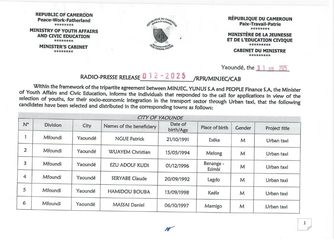 RADIO PRESS RELEASE MINJEC